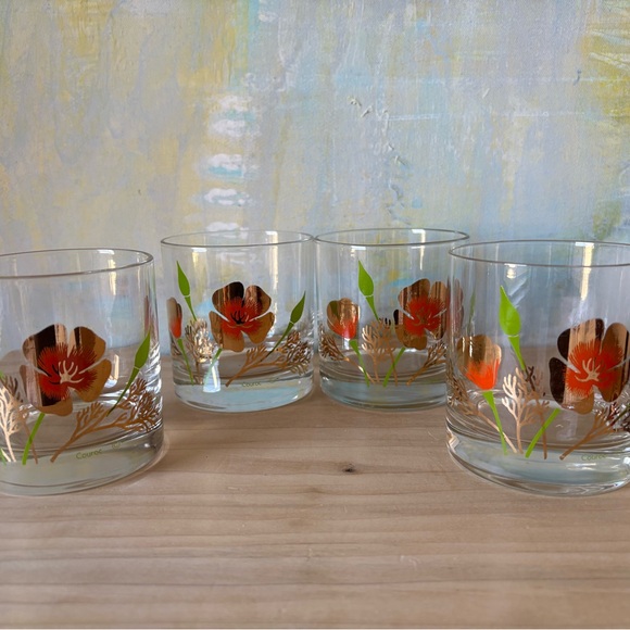 Courac MCM Poppy Glass Tumblers - Set of 4 - Picture 3 of 5